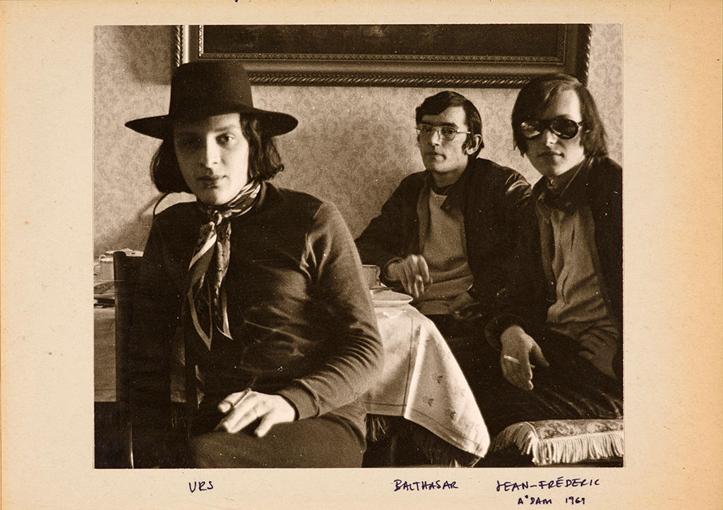 Left to right: Urs Lüthi, Balthasar Burkhard, Jean-Frederic Schnyder, Amsterdam 1969