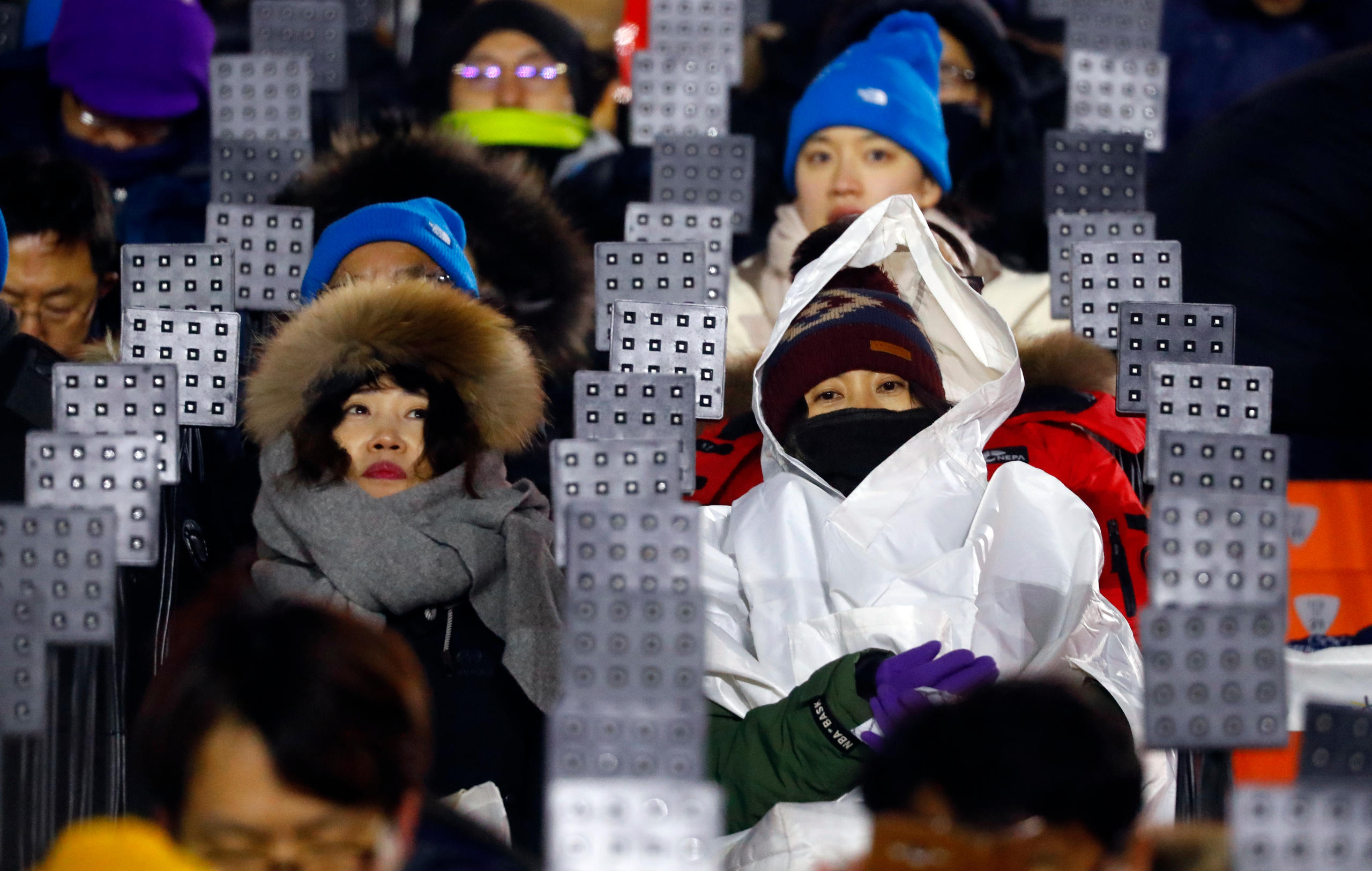 Cold spectators in PyeongChang