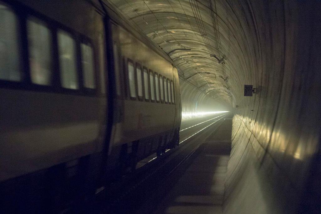 train in long tunnel