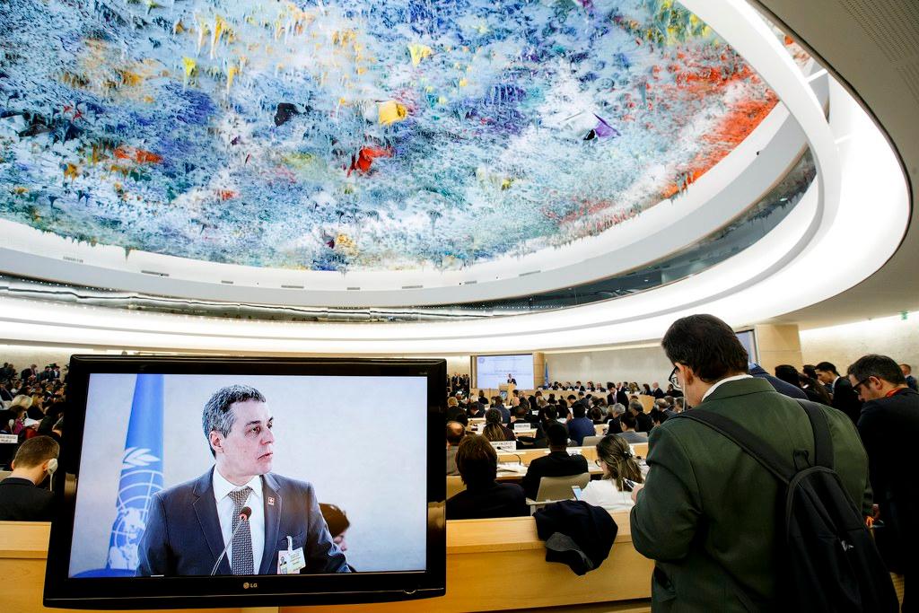 El ministro suizo de Exteriores, Ignazio Cassis, ante el Consejo de los Derechos Humanos de la ONU