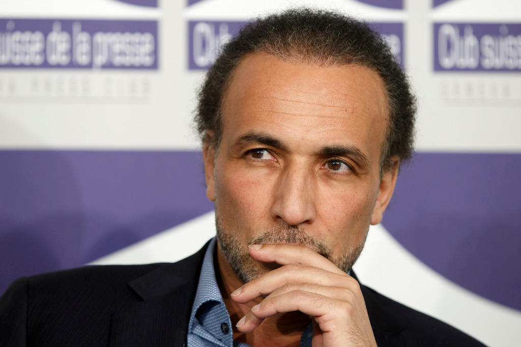 صورة لطارق رمضان التقطت له في مارس 2016 بمدينة جنيف