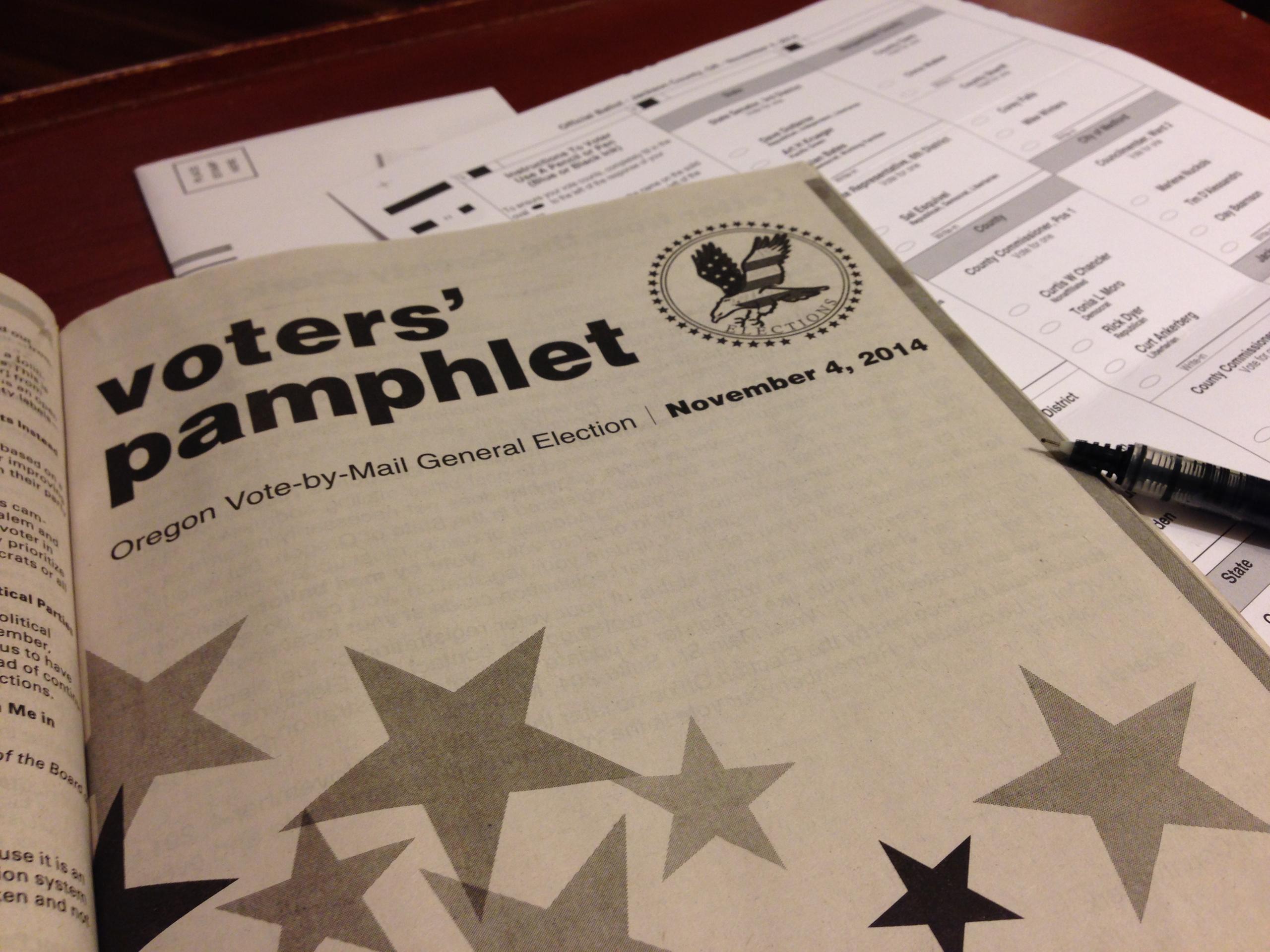 voter s pamphlet of the state of Oregon