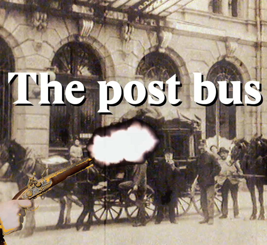 A cover image for a Nouvo video about the post bus scandal.