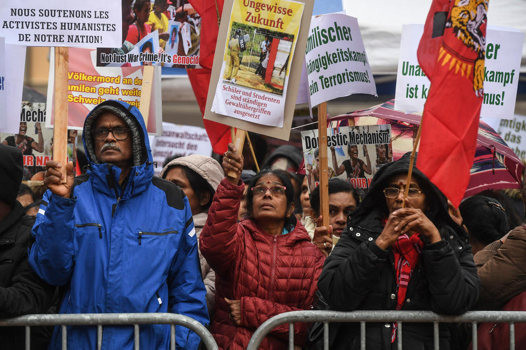 Protesters supporting accused