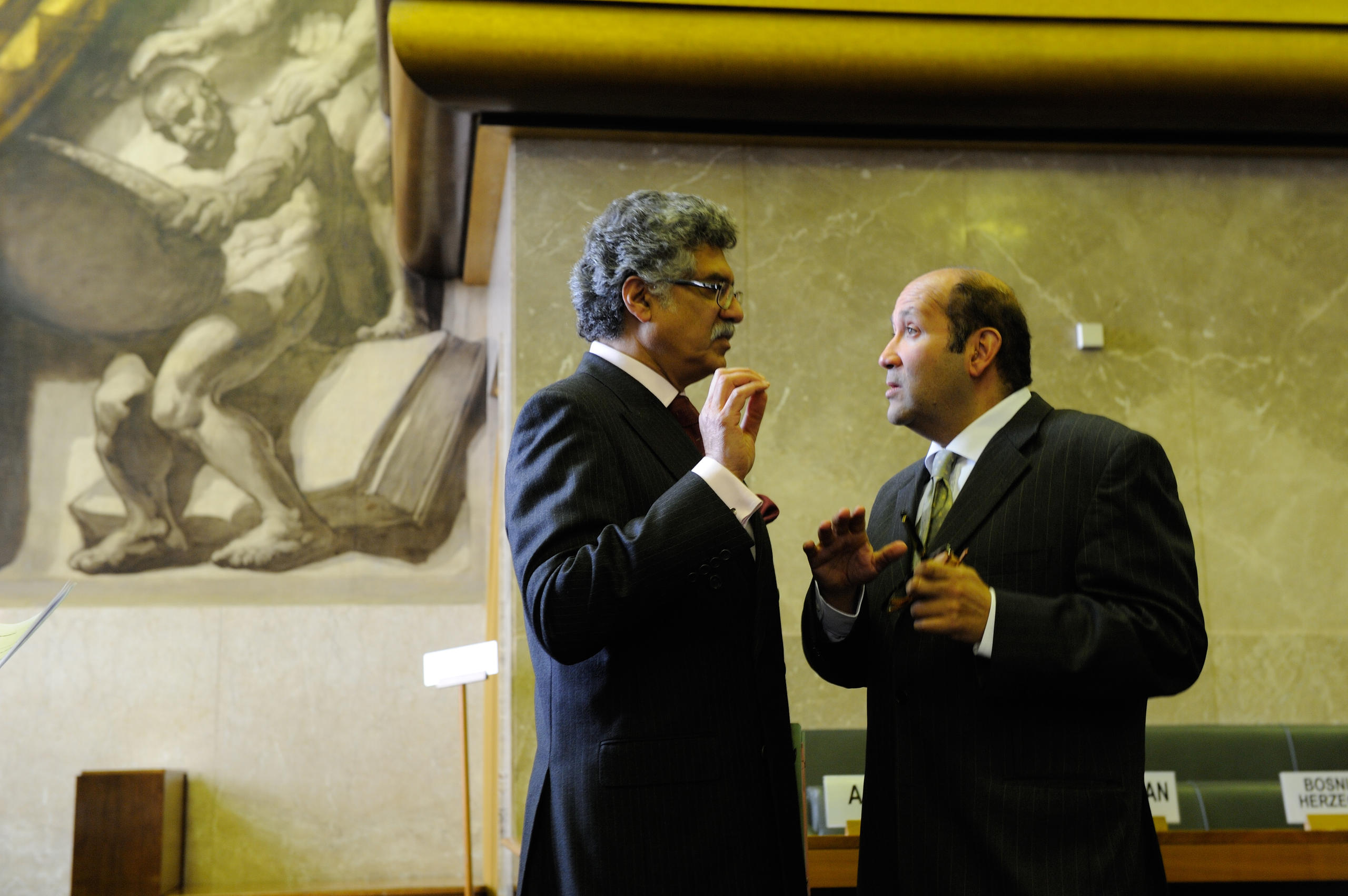 Ambassador Badr of Egypt and Ambasador Akram of Pakistan