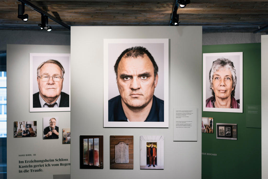 View into the photo exhibition «Contract Children, Portraits by Peter Klaunzer»