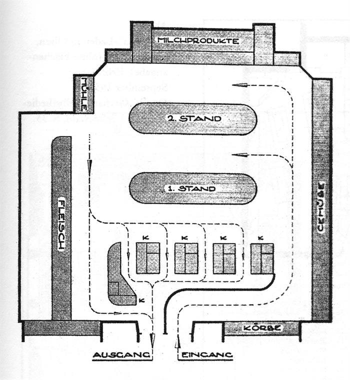 A greyscale floor-plan of a room.
