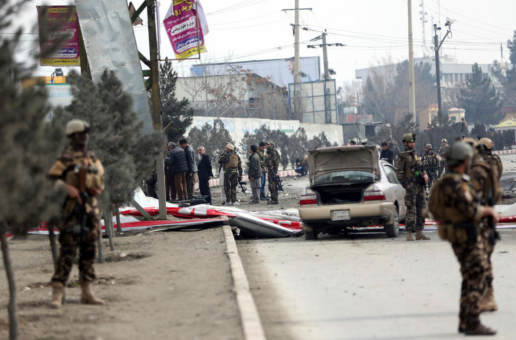 security forces in the streets of Kabul