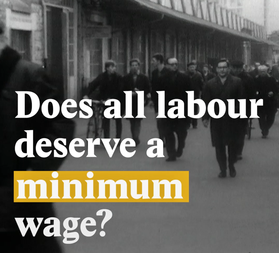 A cover picture for a Nouvo video about minimum wage in Switzerland.
