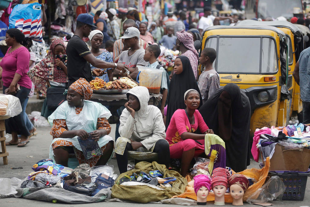 crowded market in Africa