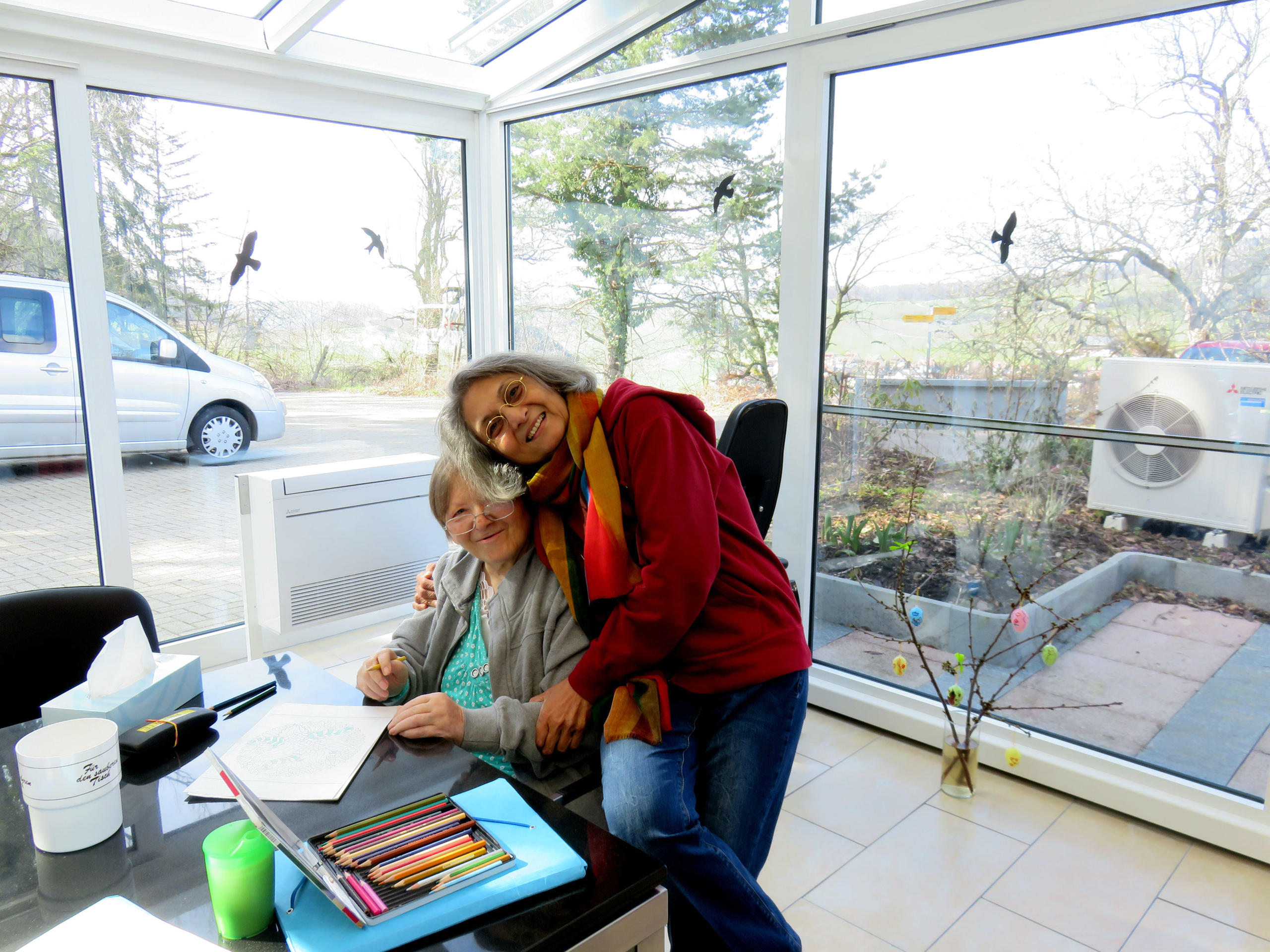 Sheela with a patient