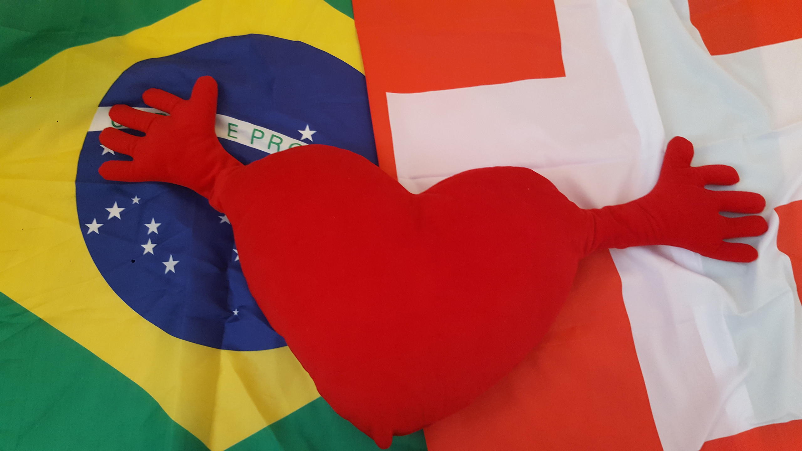 Bandeiras da Suíça com coração no meio