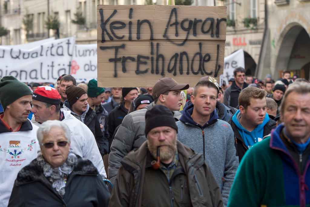 Manifestación de campesinos en Berna