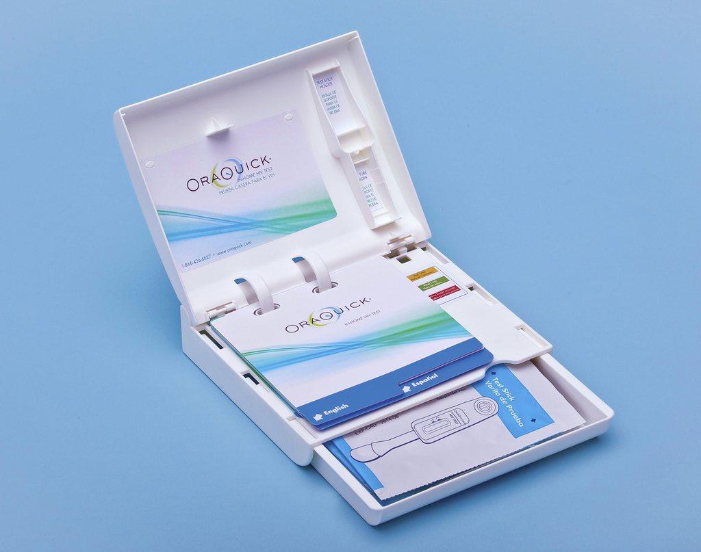 A home HIV test kit developed by OraSure technologies