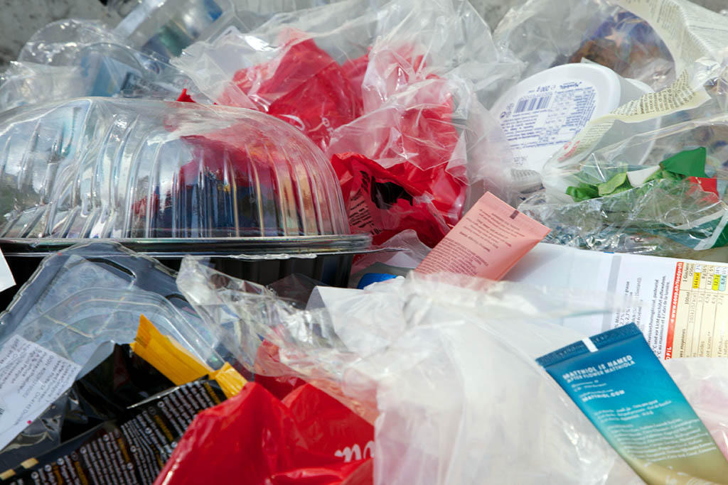 plastic rubbish of different shapes and clours