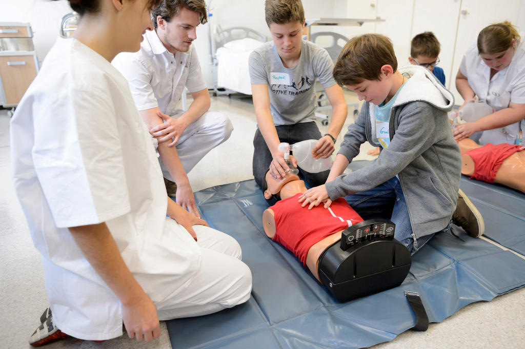 Two boys taking place in a national apprenticeship trial day