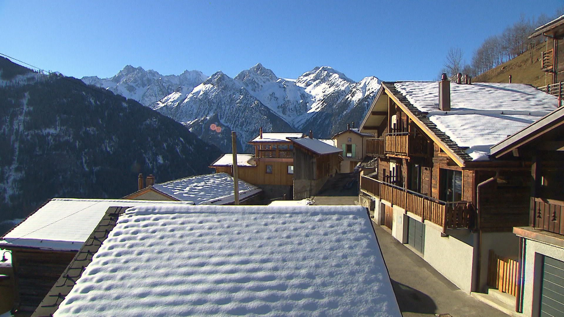 View on alpine village