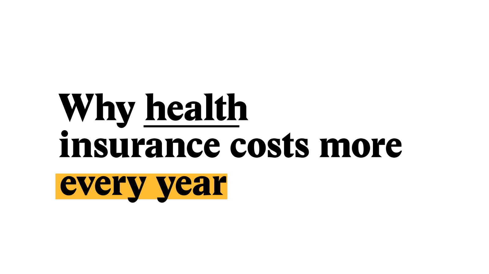 A cover image for a Nouvo explainer about why health insurance keeps getting more expensive.