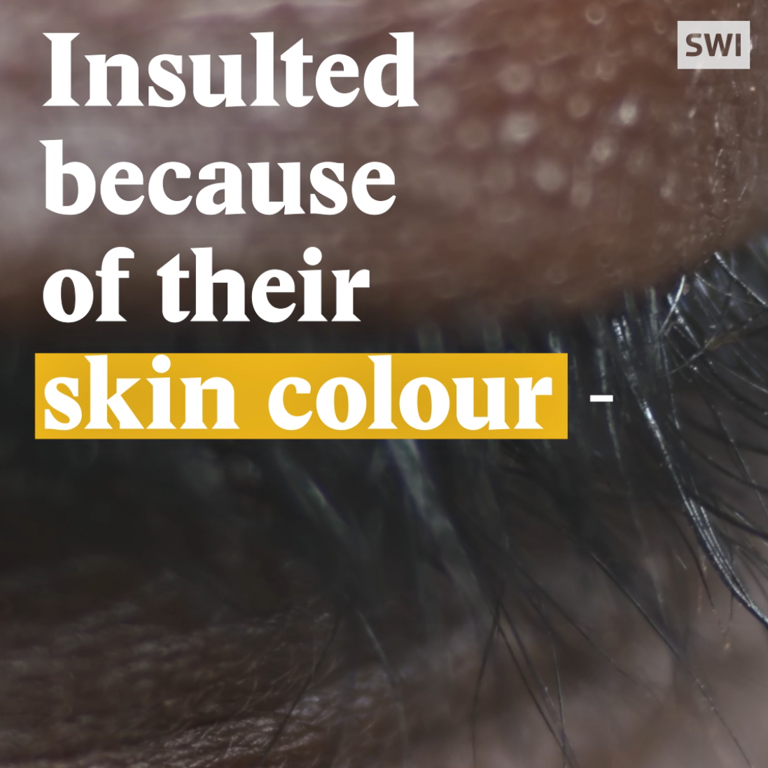 A cover image for a Nouvo video about racism in Switzerland.