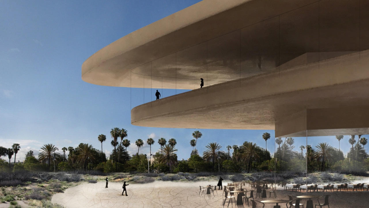 Representación del exterior del proyectado edificio para la nueva sede del Museo de Arte del Condado de Los Angeles (LACMA).