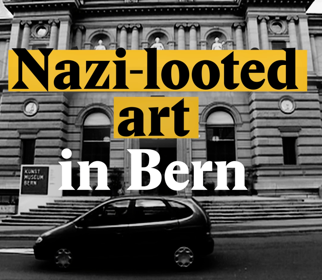A cover image for a Nouvo video about the controversial Gurlitt exhibition in Bern.