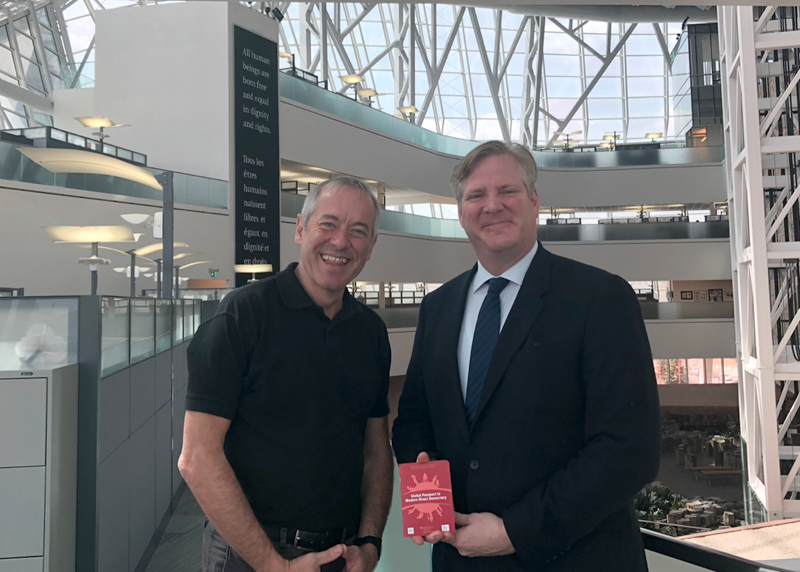 Bruno Kaufmann with John Young, director of the Canadian Museum for Human Rights (rights)