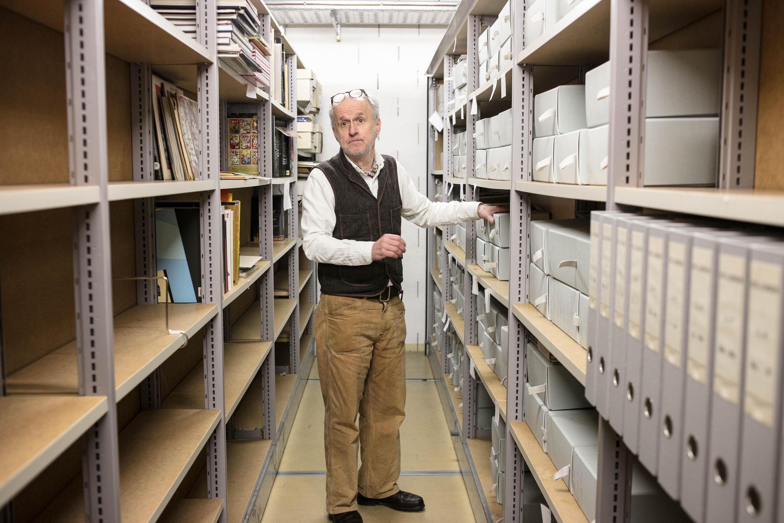 Cuno no arquivo de quadrinhos da Biblioteca de Lausanne