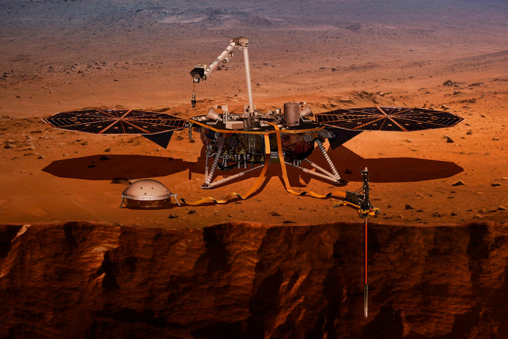 رسم تخيّلي لمسبار الفضاء فوق سطح المريخ