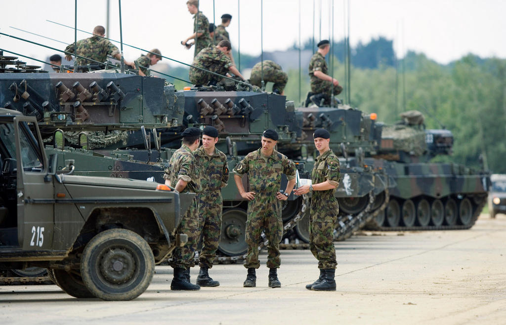 military exercise tanks