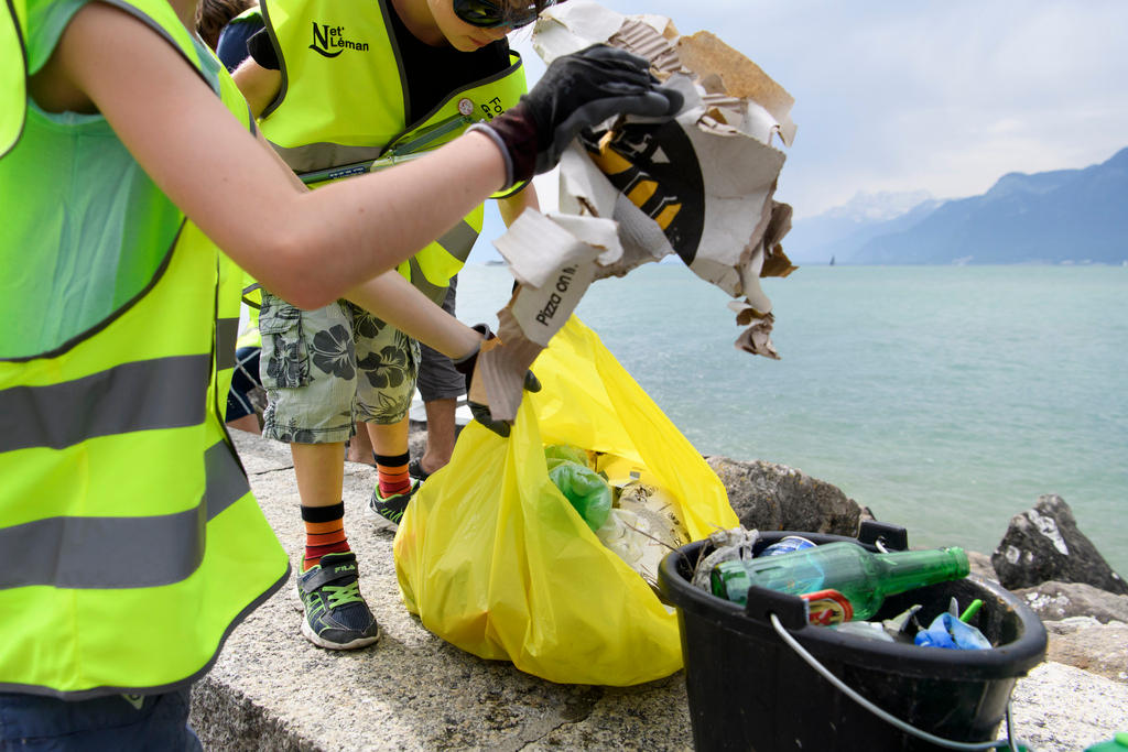 Plastic in a bucket