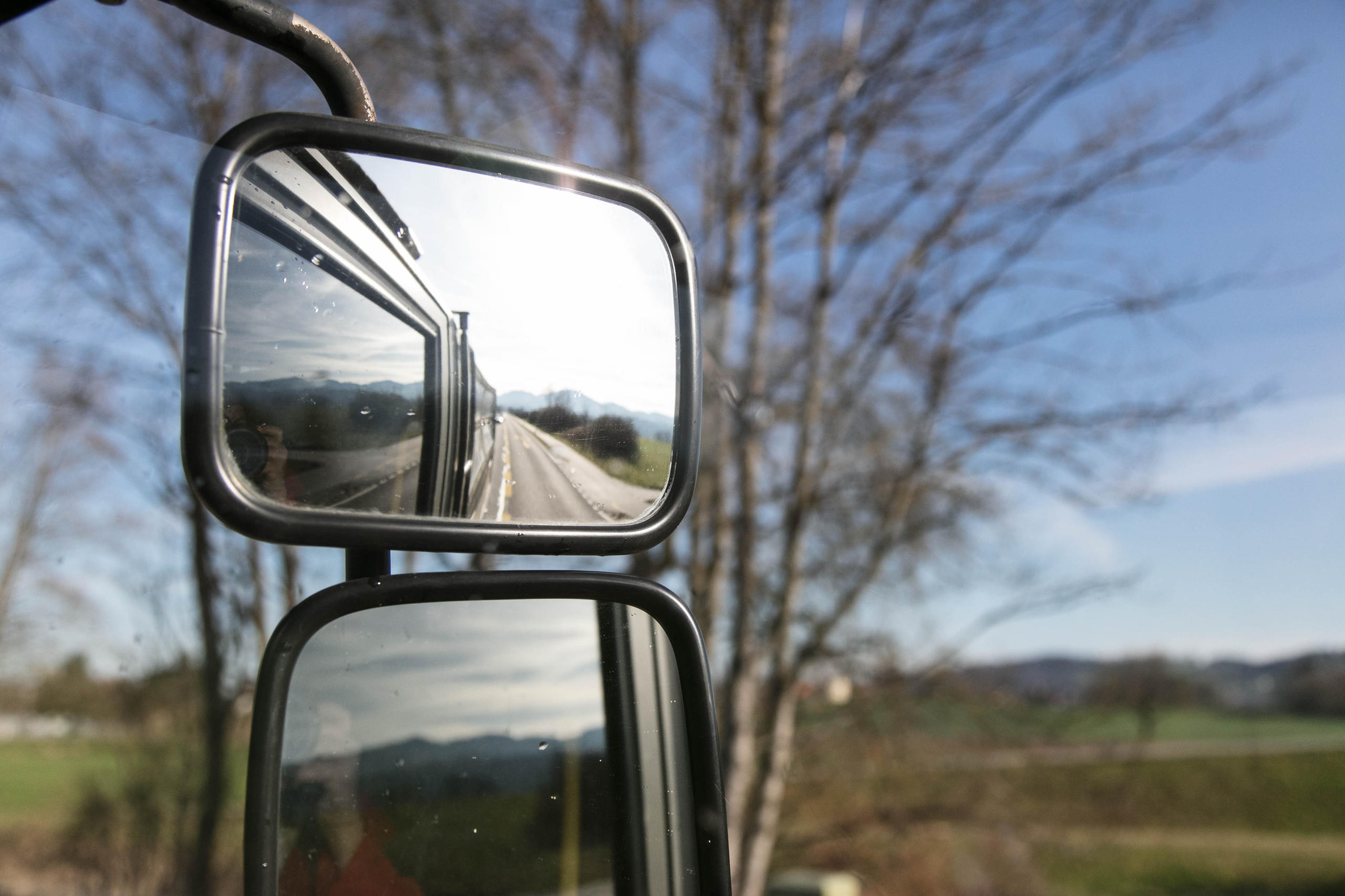 панорама в окне заднего вида