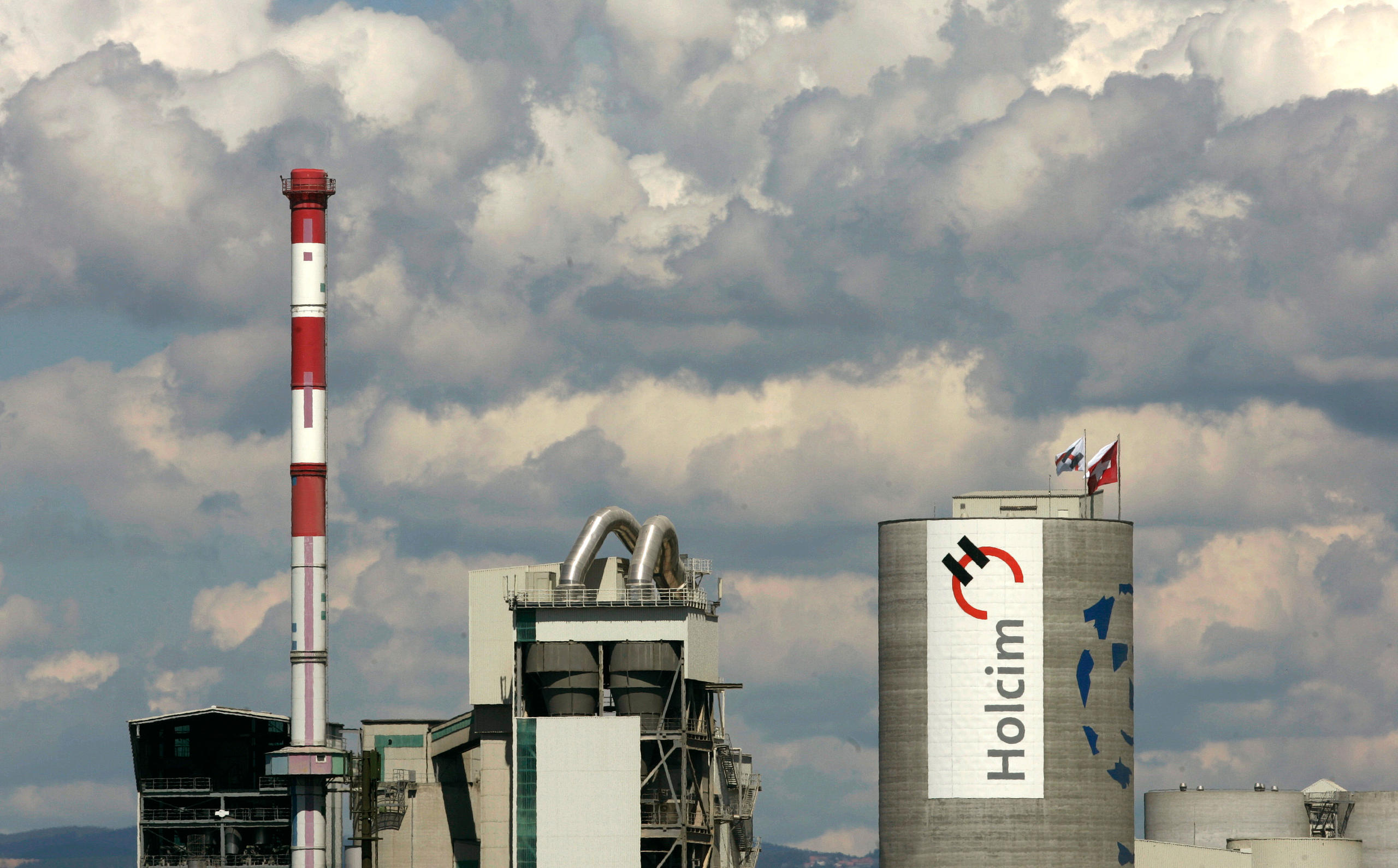 Fabrikanlagen des Holcim-Werks in Siggenthal.