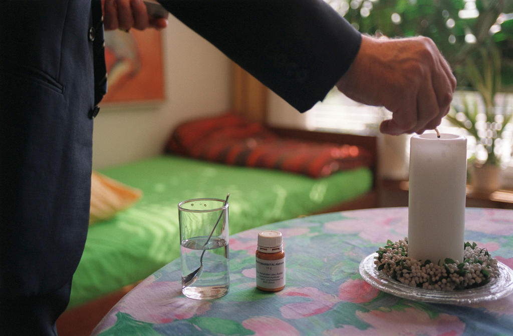 Interior of an apartment rented by Dignitas euthanasia organisation