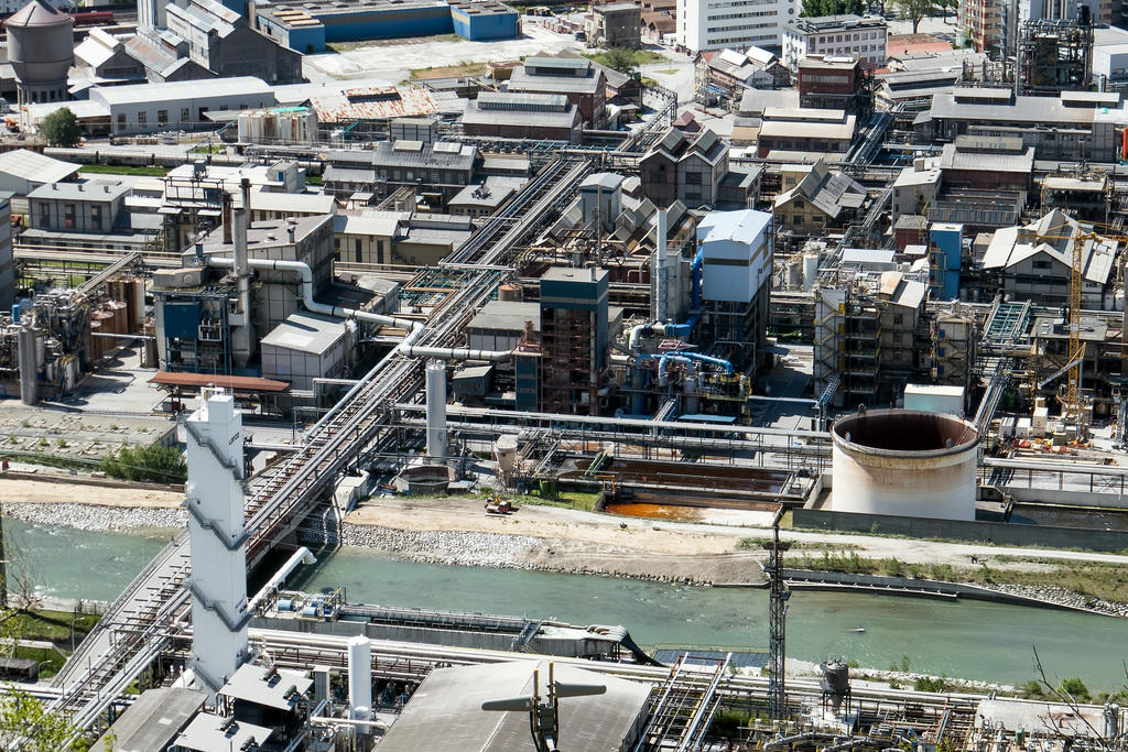 factory and river