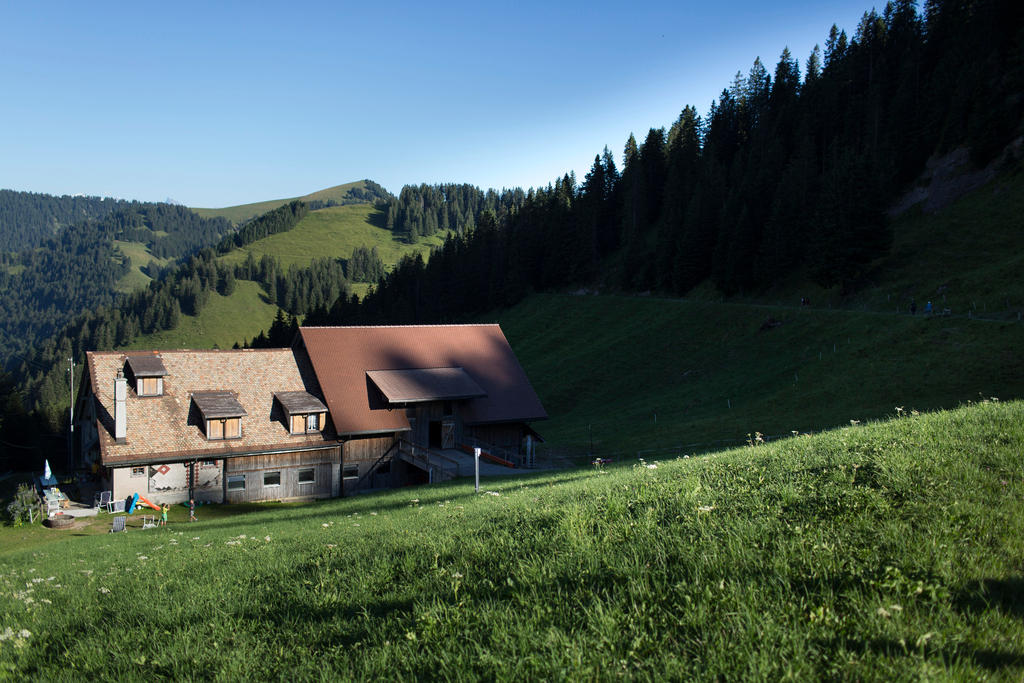 A mountain farm house