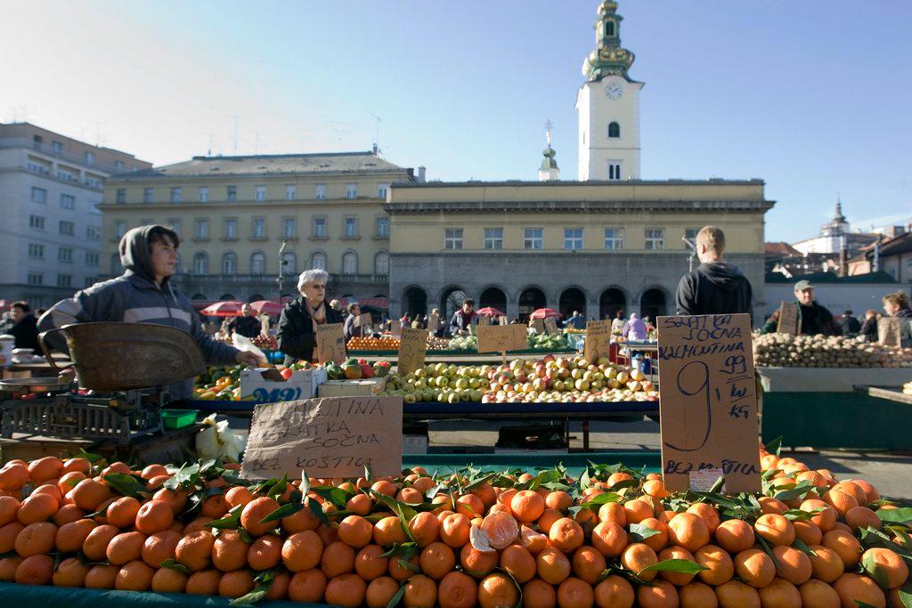The central square in Zagreb