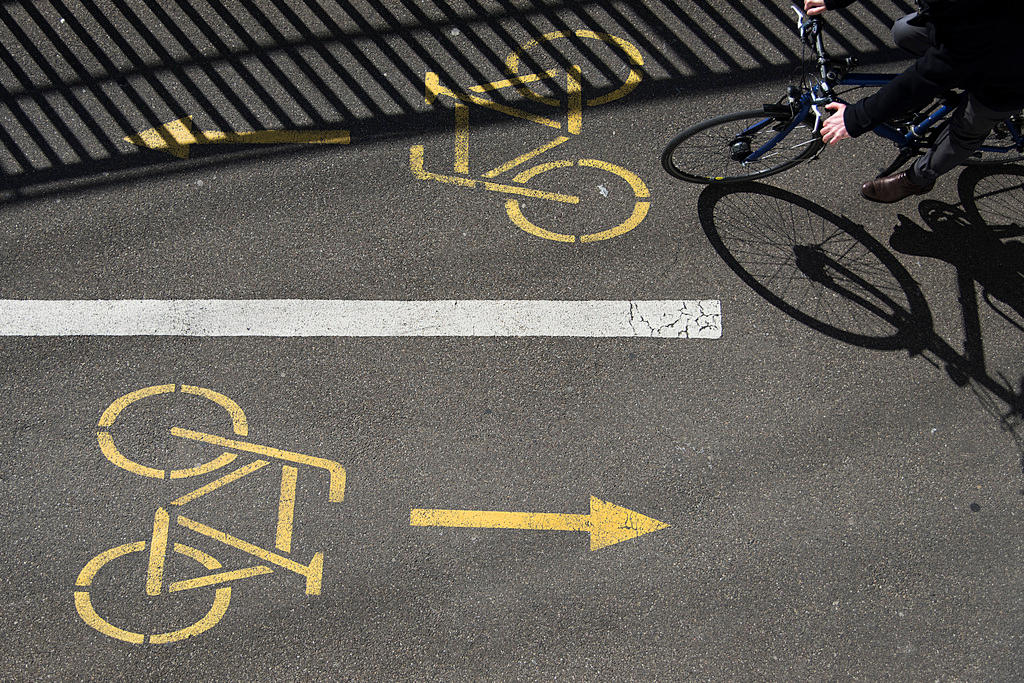 bike path signs on road