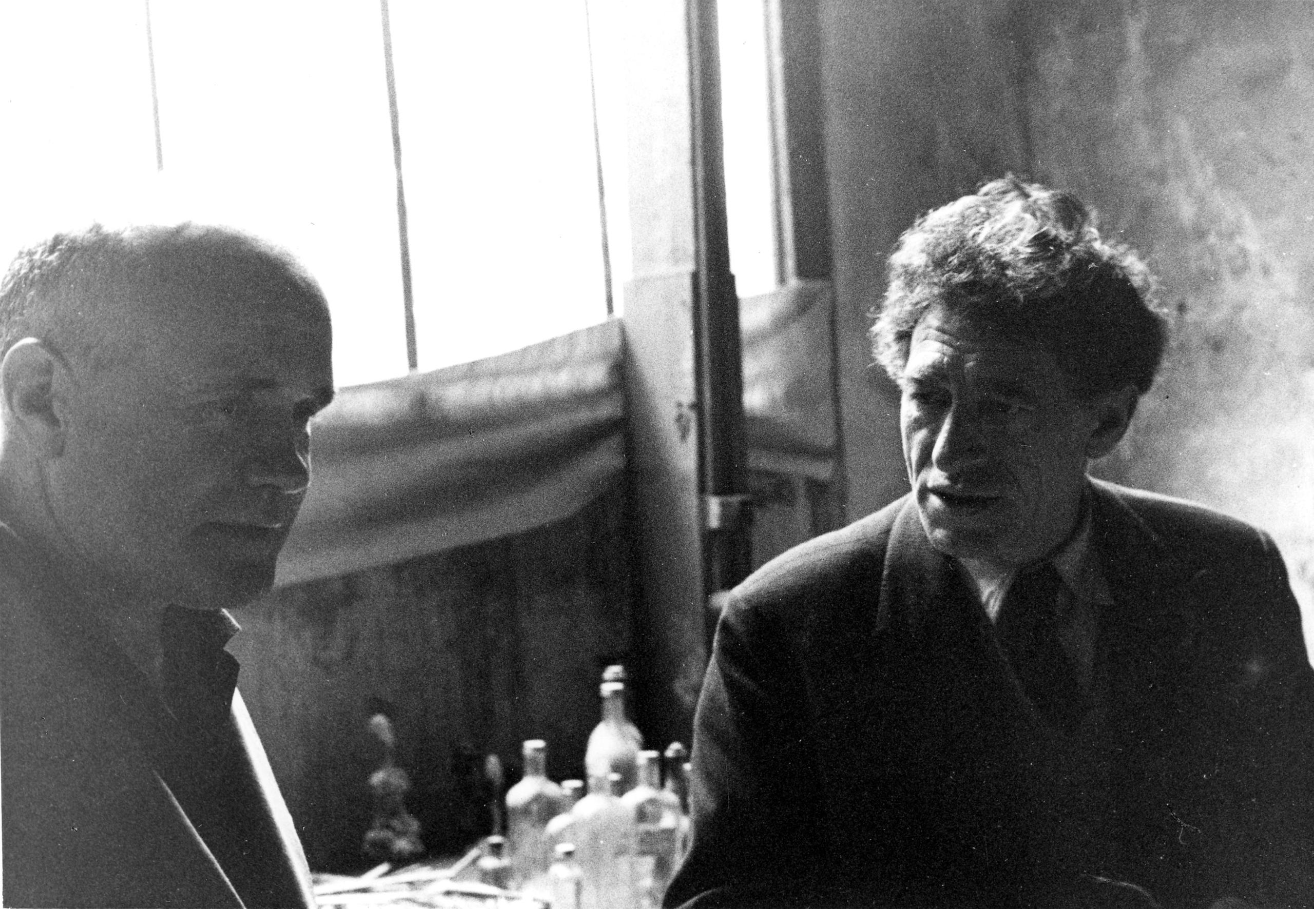 Writer Jean Genet (left) and Alberto Giacometti had a close relationship..