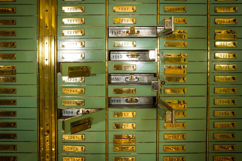 A picture of a Swiss banking vault