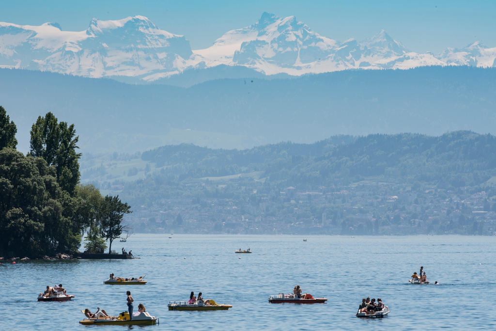 Boats in Lake Zurich
