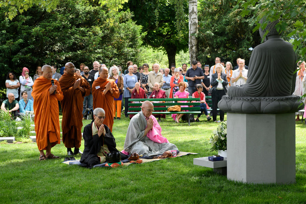 A ceremony was held on Tuesday for Buddhists at the Bremgarten cemetery