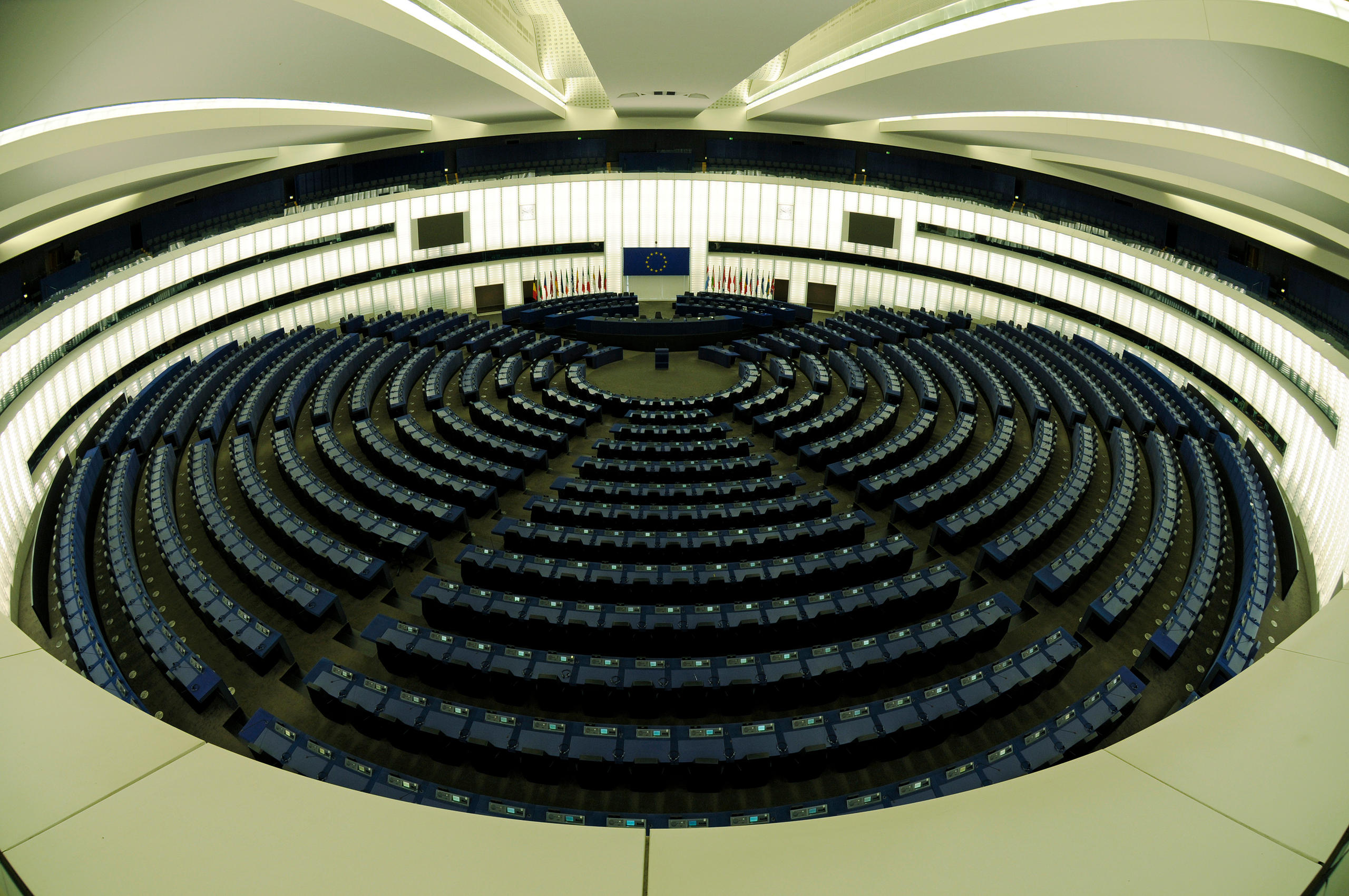 Das leere Europa-Parlament in Strassburg