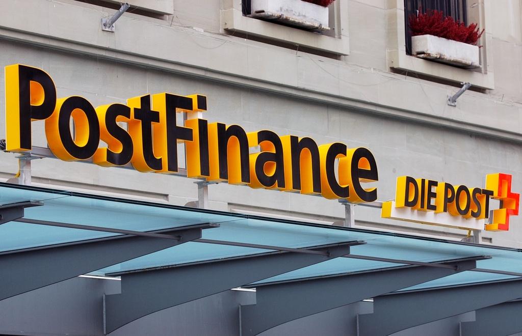 Building with PostFinance sign