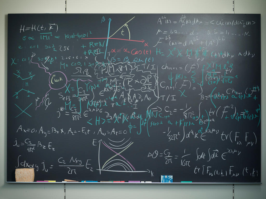 blackboard with mathematical equations