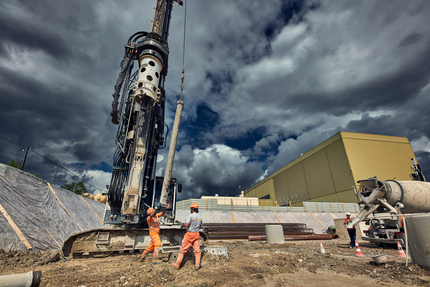 Civil engineers work on CERN s High-Luminosity LHC upgrade