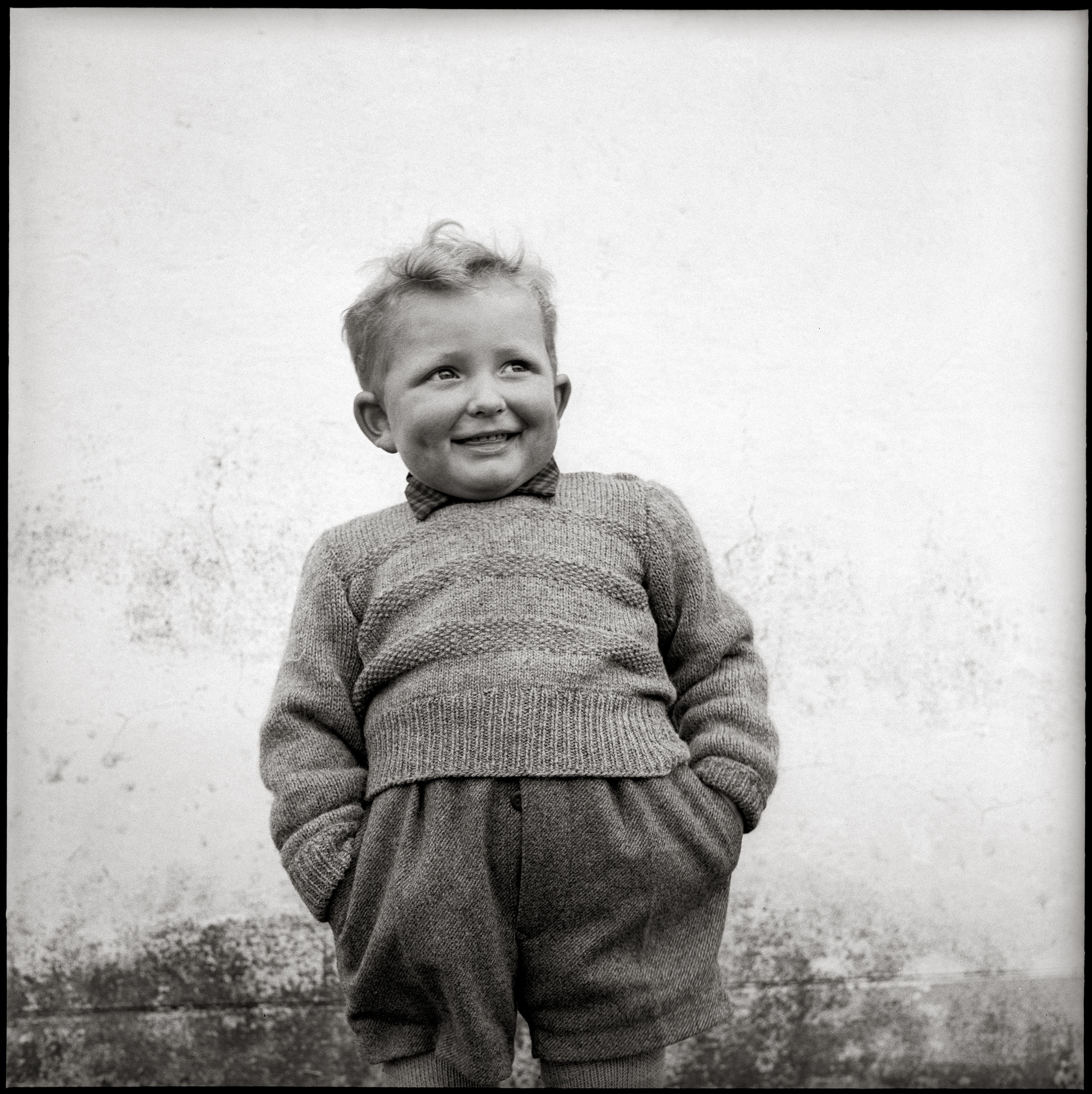 Foto del niño Werner Barmettler, abril de 1955
