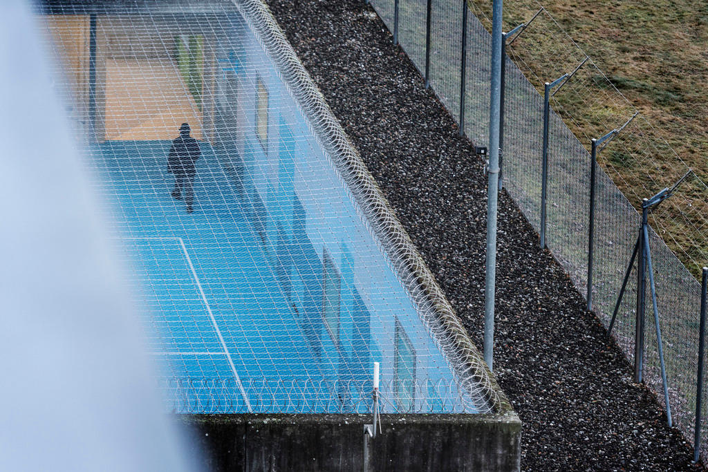 Outdoor area of the detention centre at Zurich airport