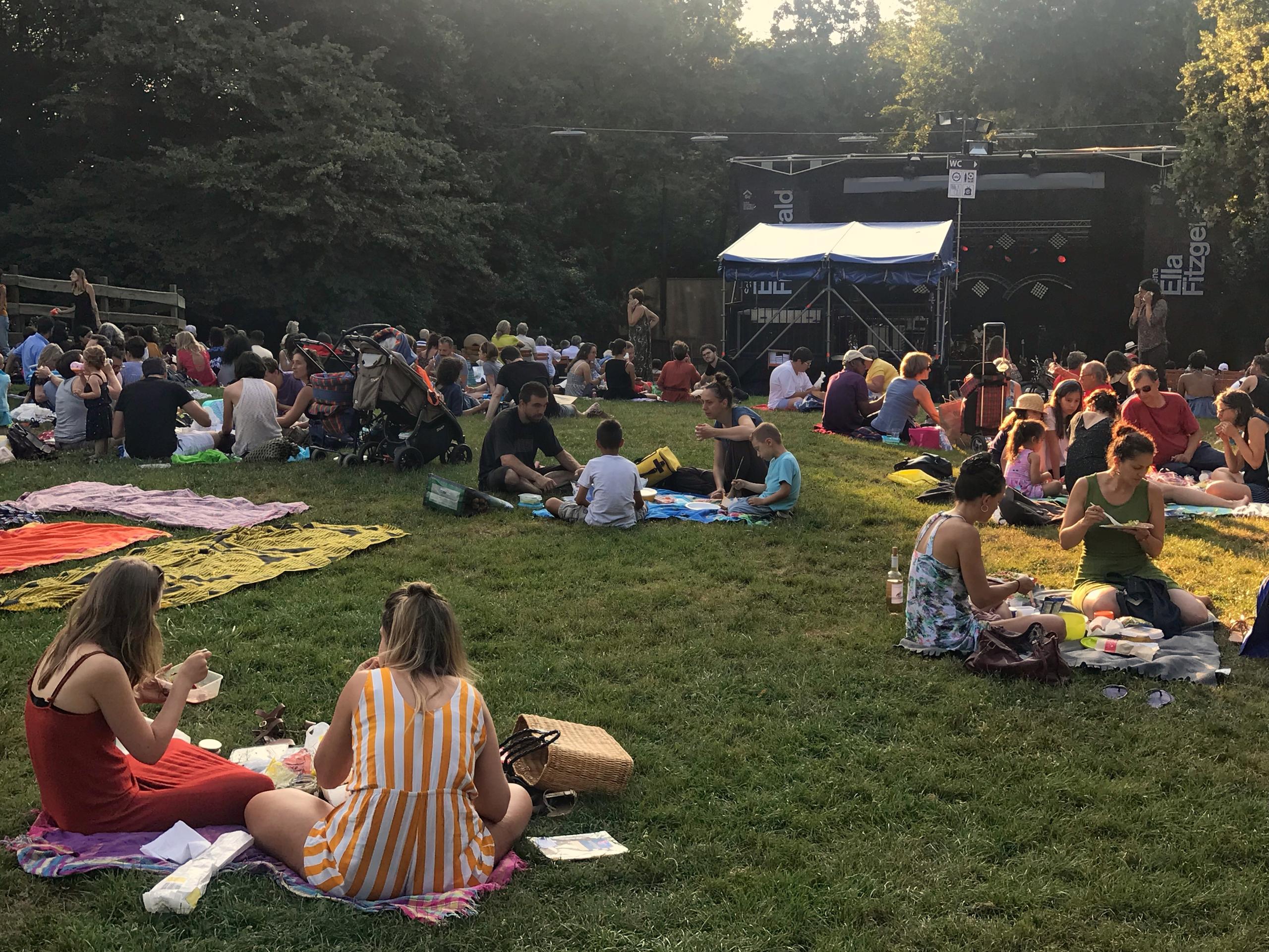 The Ella Fitzgerald stage at the La Grange Park in Geneva 