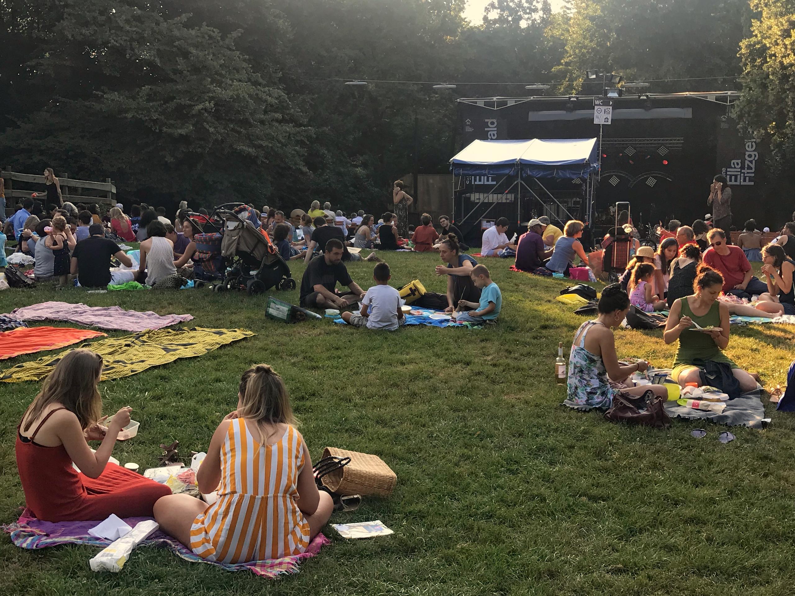 The Ella Fitzgerald stage at the La Grange Park in Geneva