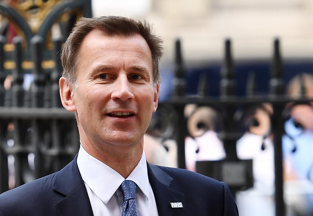 Primo piano di Jeremy Hunt.